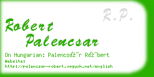 robert palencsar business card